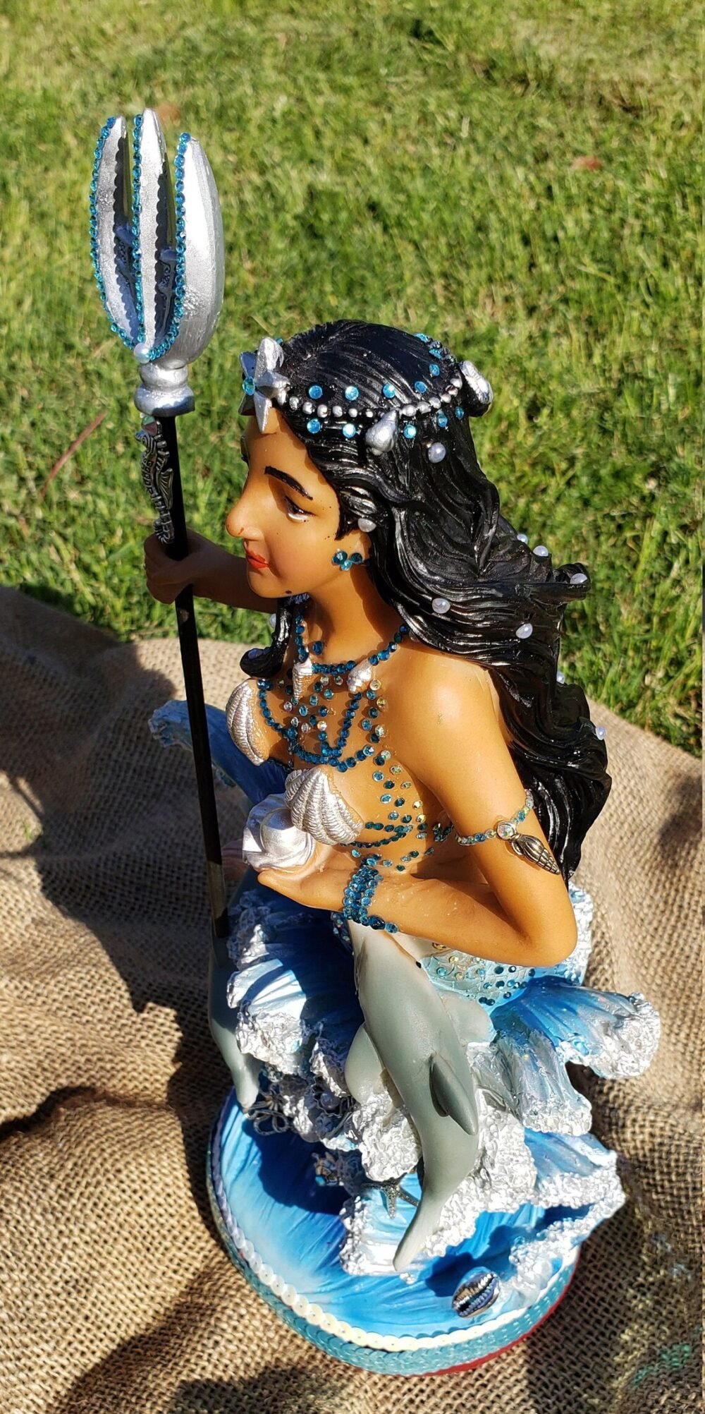 YEMAYA with mermaid tail statue 12" - Image 4