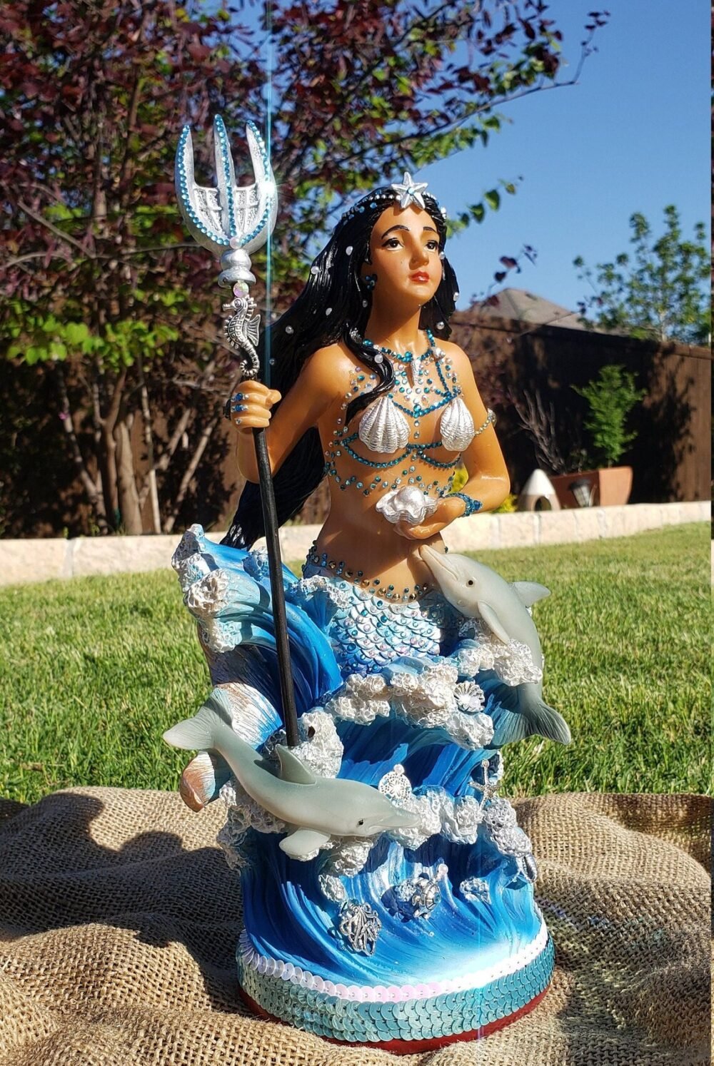 YEMAYA with mermaid tail statue 12"