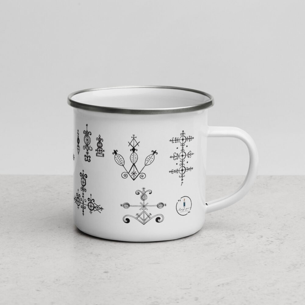 MARASA Haitian vodou vèvès Enamel mug