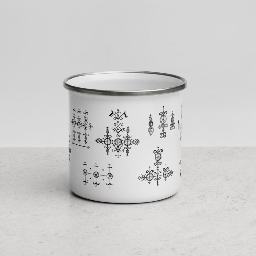 MARASA Haitian vodou vèvès Enamel mug - Image 3